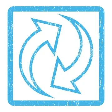 Refresh Arrows Icon Rubber Stamp Stock Illustration