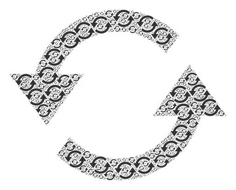 Refresh Arrows Recursion Collage of Itself Icons Stock Illustration