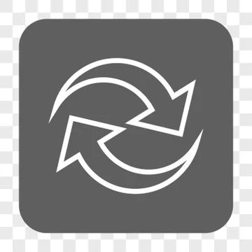 Refresh Arrows Rounded Square Button Stock Illustration