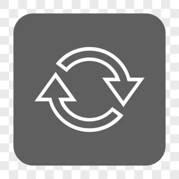 Refresh Arrows Rounded Square Button 스톡 일러스트