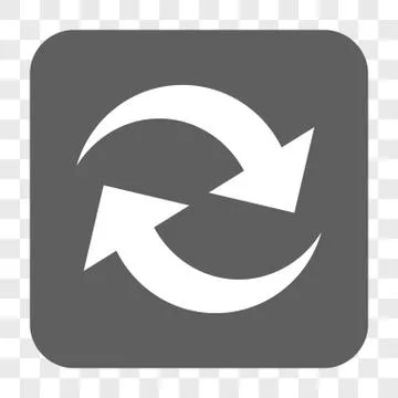 Refresh Arrows Rounded Square Button Stock Illustration