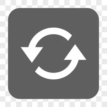 Refresh Arrows Rounded Square Button 스톡 일러스트
