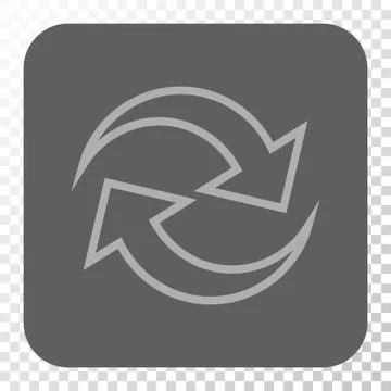 Refresh Arrows Rounded Square Button Stock Illustration