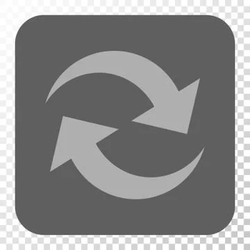 Refresh Arrows Rounded Square Button Stock Illustration