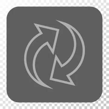 Refresh Arrows Rounded Square Button Stock Illustration