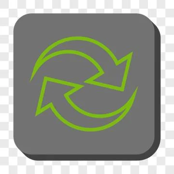 Refresh Arrows Rounded Square Button Stock Illustration