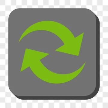 Refresh Arrows Rounded Square Button Stock Illustration