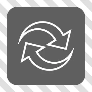 Refresh Arrows Rounded Square Button Stock Illustration