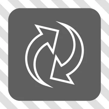 Refresh Arrows Rounded Square Button Stock Illustration