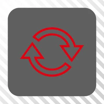 Refresh Arrows Rounded Square Button 스톡 일러스트