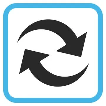 Refresh Arrows Vector Icon In a Frame Stock Illustration