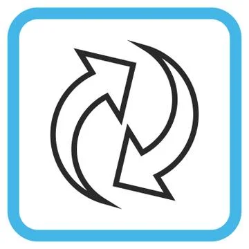Refresh Arrows Vector Icon In a Frame イラスト素材