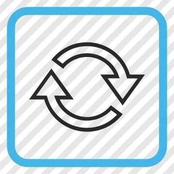 Refresh Arrows Vector Icon In a Frame Stock Illustration