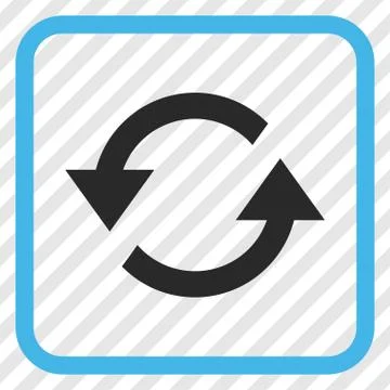 Refresh Arrows Vector Icon In a Frame Stock Illustration