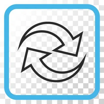 Refresh Arrows Vector Icon In a Frame Illustrazione stock