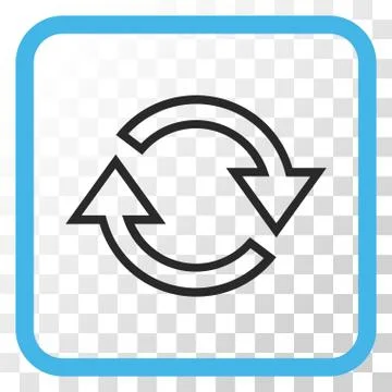 Refresh Arrows Vector Icon In a Frame Illustrazione stock