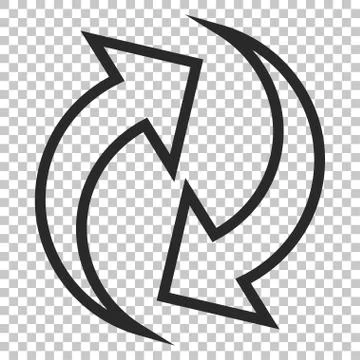Refresh Arrows Vector Icon 스톡 일러스트
