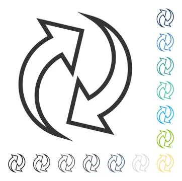 Refresh Arrows Vector Icon 스톡 일러스트