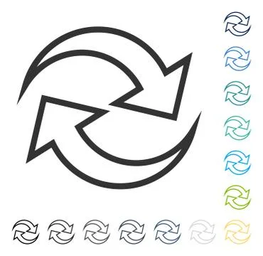 Refresh Arrows Vector Icon Stock Illustration