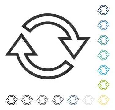 Refresh Arrows Vector Icon 스톡 일러스트