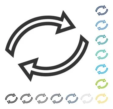 Refresh Arrows Vector Icon 스톡 일러스트
