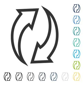 Refresh Arrows Vector Icon 스톡 일러스트