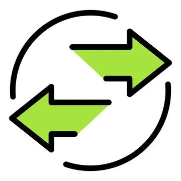 Refresh backup icon vector flat Illustrazione stock