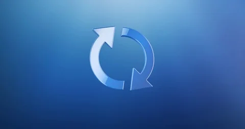 Refresh Blue 3d Icon Stock Footage 69984314