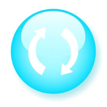 Refresh, blue button Stock Illustration