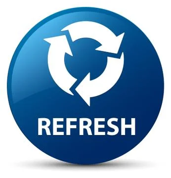 Refresh blue round button Illustrazione stock
