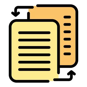 Refresh business report icon vector flat Illustrazione stock