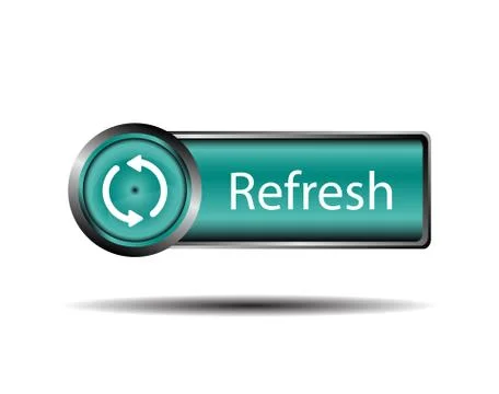 Refresh button blue isolated vector Stock Illustration