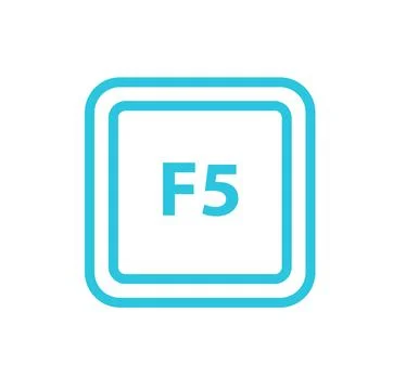 Refresh button F5 keyboard. From blue icon set. Stock Illustration