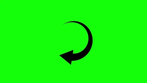 Refresh button icon animation circle arrow reload rotation on green background. Stock Footage 317565723