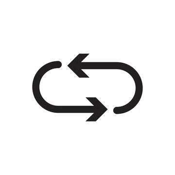 Refresh Button Icon Ideal for Digital Interfaces and User Experience Stock Illustration