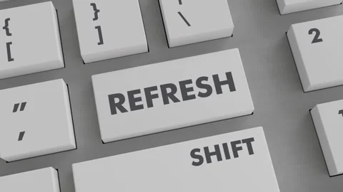 REFRESH BUTTON PRESSING ON KEYBOARD Stock Footage 256879204