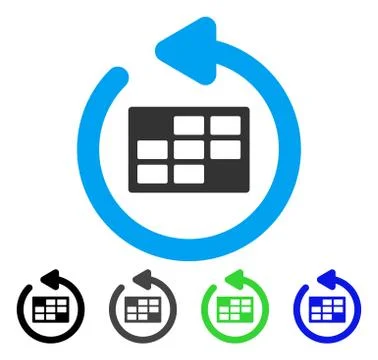 Refresh Calendar Table Flat Icon イラスト素材