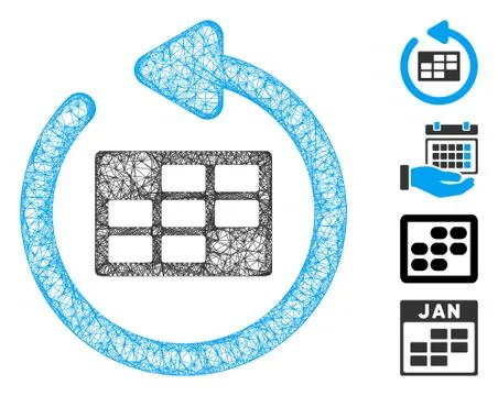 Refresh Calendar Table Web Vector Mesh Illustration Stock Illustration