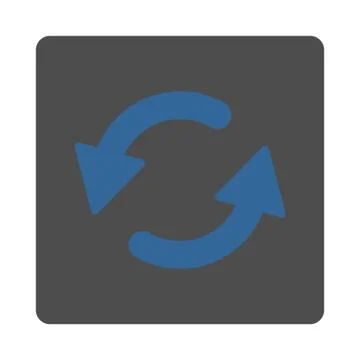 Refresh Ccw flat cobalt and gray colors rounded button 스톡 일러스트