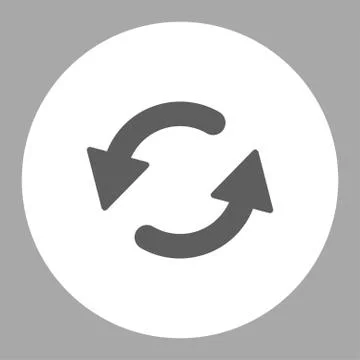 Refresh Ccw flat dark gray and white colors round button 스톡 일러스트