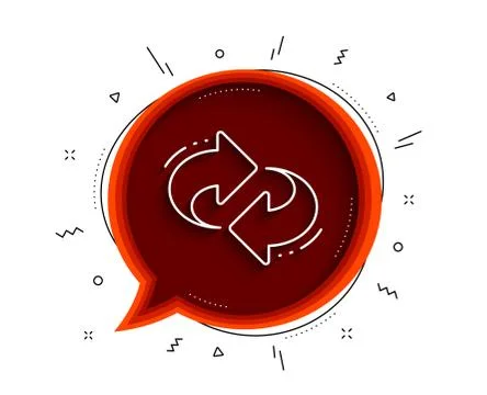 Refresh, change arrow line icon. Rotation Arrowhead. Vector Stock Illustration