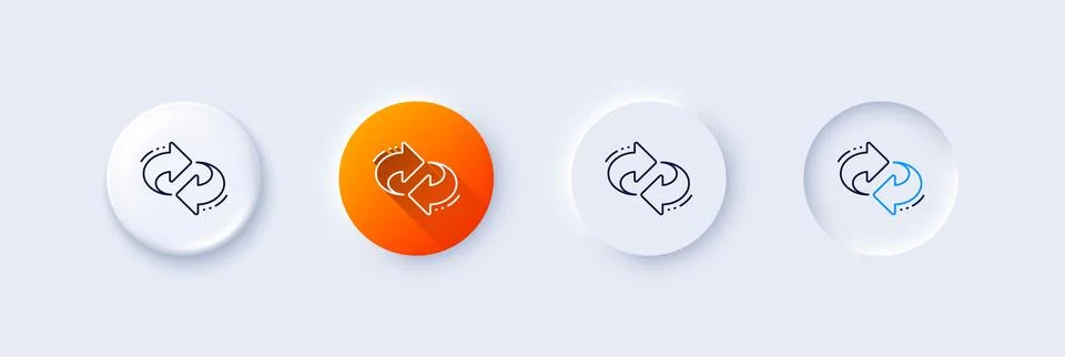 Refresh, change arrow line icon. Rotation Arrowhead. Line icons. Vector Stock Illustration
