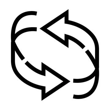 Refresh circulate arrows loop cycle icon Stockillustratie