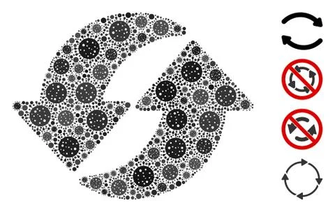 Refresh Collage of CoronaVirus Icons Stock Illustration