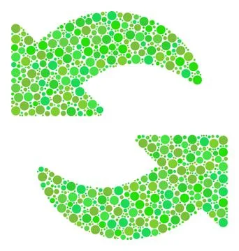 Refresh Collage of Dots Stock Illustration