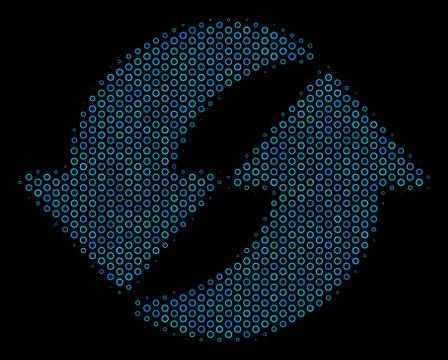 Refresh Composition Icon of Halftone Bubbles Stock Illustration