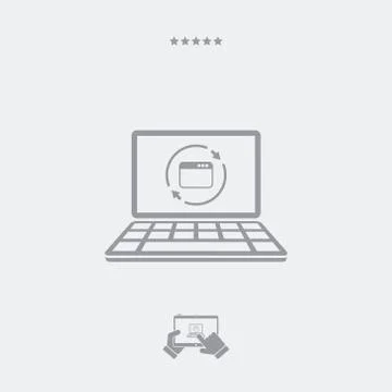 Refresh computer window icon Stockillustratie