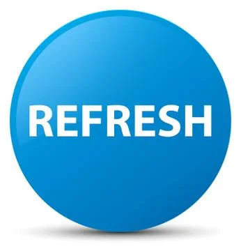 Refresh cyan blue round button Illustrazione stock