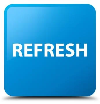 Refresh cyan blue square button Stock Illustration