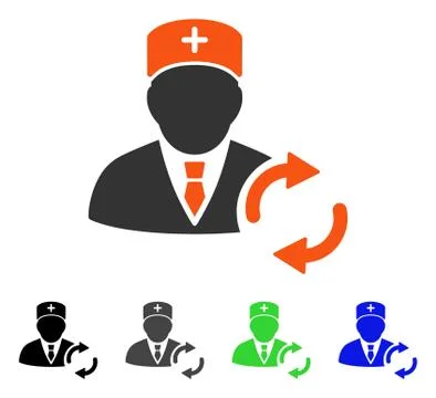Refresh Doctor Flat Icon Stock Illustration